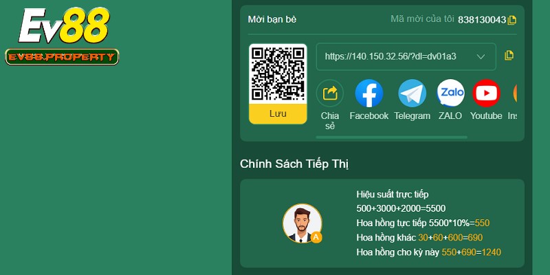 Đại lý EV88 nhận hoa hồng siêu hấp dẫn