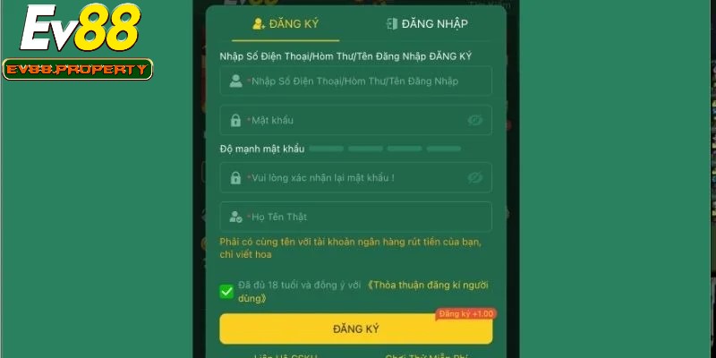 Đăng ký tài khoản tham gia game nhanh chóng