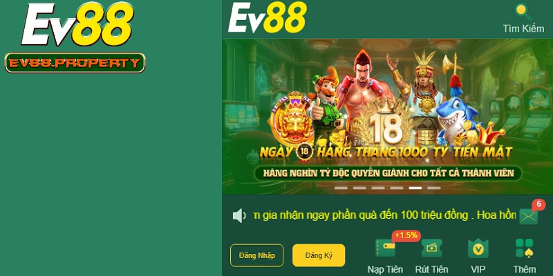 Thành viên cần chú ý truy cập link chính thức EV88